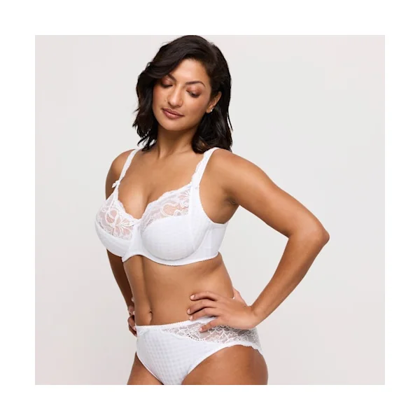 PrimaDonna - Soutien-gorge plein buste avec dentelle 44 (100) F Blanc Madison