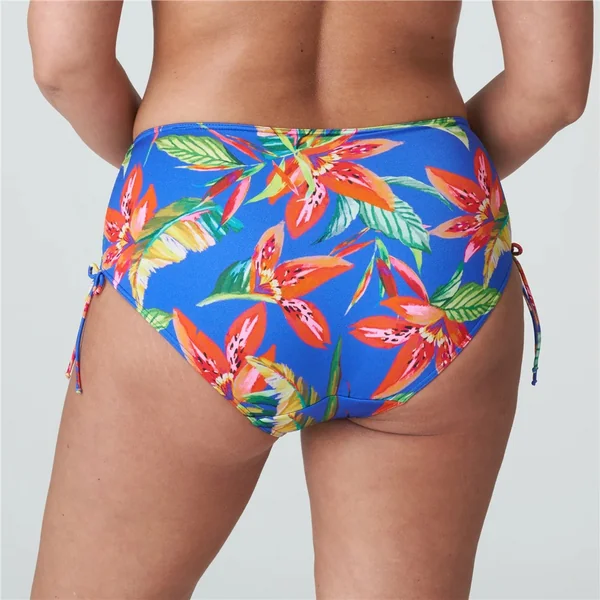 PrimaDonna Swim - Culotte de bikini haute avec cordons Tropical Rainforest Small Latakia