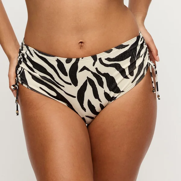 PrimaDonna Swim - Culotte de bikini taille haute avec cordons sur les côtés Sauvage Shine Medium Dalice