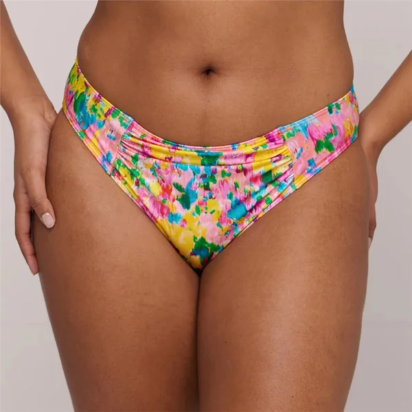 PrimaDonna Swim - Culotte de maillot plissée à l'avant taille mi-haute Sun Glow Medium Ubud