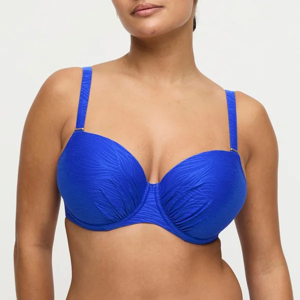 PrimaDonna Swim - Haut de bikini balconnet rembourré 38 (85) D Bleu Électrique Mantas