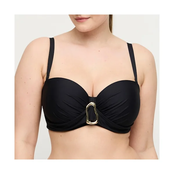 PrimaDonna Swim - Haut de bikini rembourré strapless 34 (75) E Noir Uvita