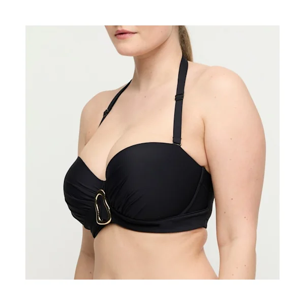 PrimaDonna Swim - Haut de bikini rembourré strapless 38 (85) D Noir Uvita