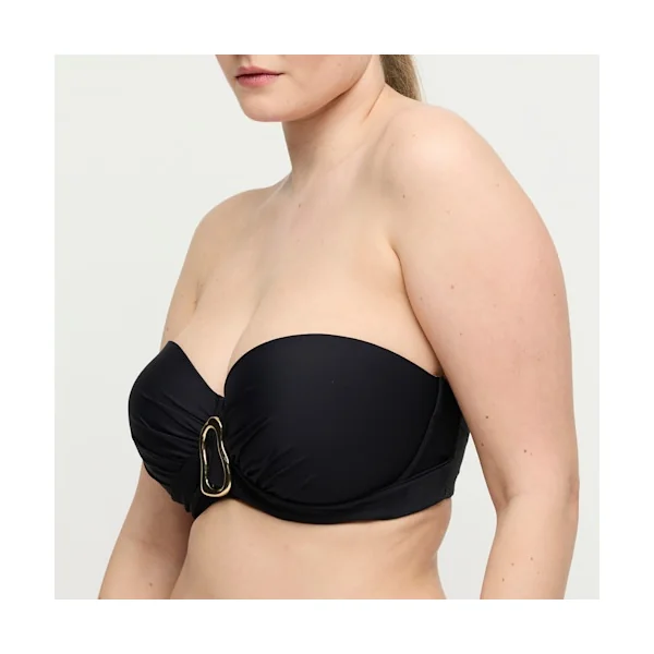 PrimaDonna Swim - Haut de bikini rembourré strapless 38 (85) F Noir Uvita
