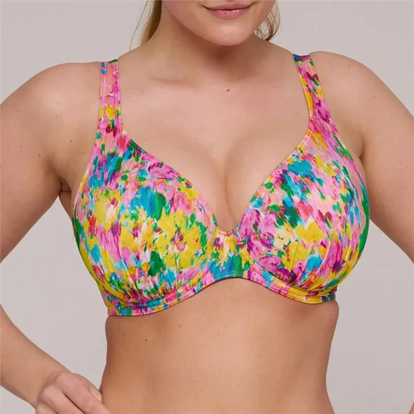 PrimaDonna Swim - Haut de bikini semi-rembourré plongeant avec cerceau 36 (80) G Sun Glow Ubud