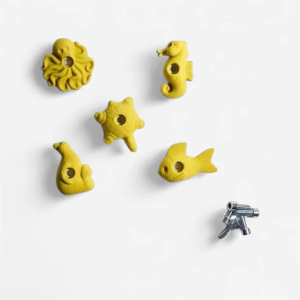 Prise d'escalade Altissimo - Lot de 5 prises 80 mm enfant série plage