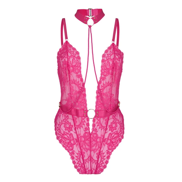 Private body entrejambe ouvert Brandy - Rose