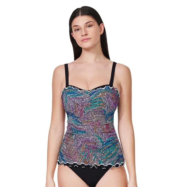 Profile by Gottex - Haut de tankini avec bretelles ajustables 36 (80) E Noir Layla