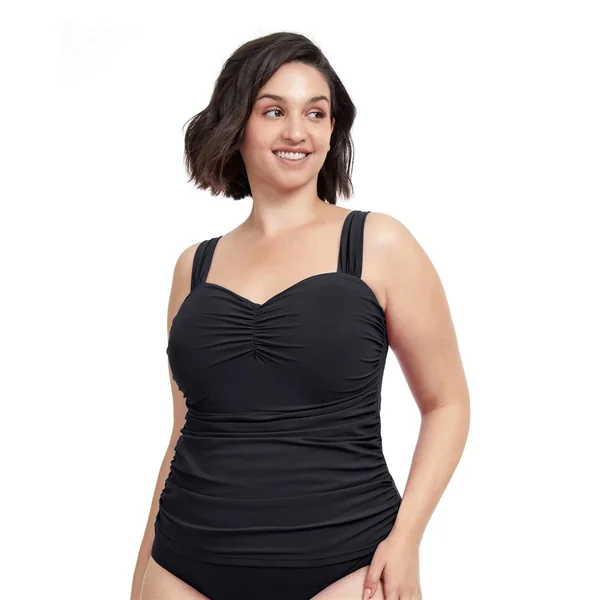 Profile by Gottex - Haut de tankini plissé rembourré avec cerceau Taille Plus Noir 24W