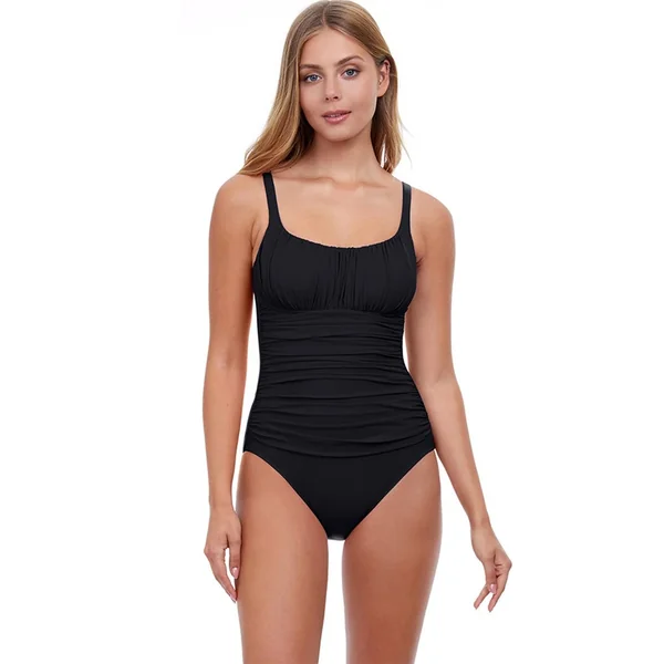 Profile by Gottex - Maillot de bain une pièce plissé rembourré Noir 16 Tutti Frutti