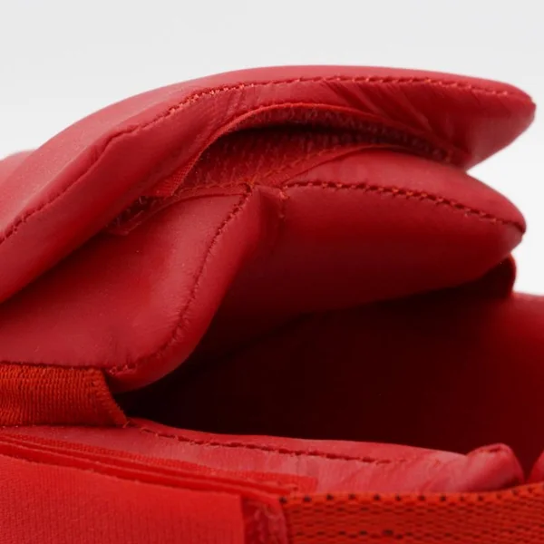 Protèges tibias pieds karaté Adidas - Wkf rouge