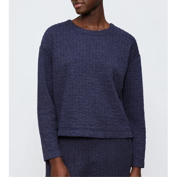 Pull confortable et doux pour femme Bleu Foncé Cozy Comfort
