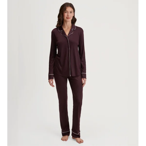 Pyjama chemise femme Moonlight Dreams Dark Burgundy