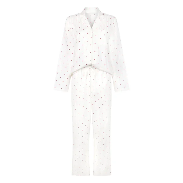 Pyjama Cotton Hearts - Blanc