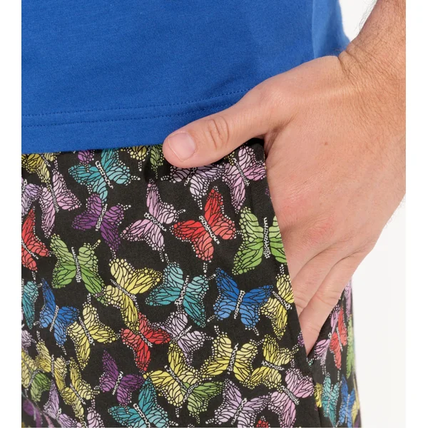 Pyjama court homme imprimé Butterfly multicolore