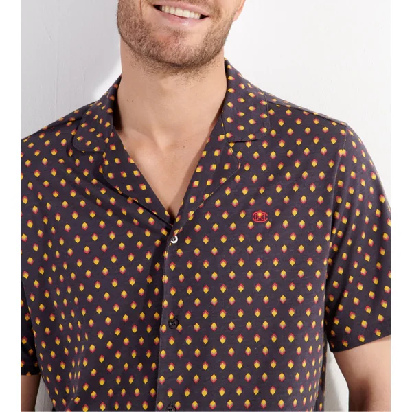 Pyjama court Jegor Black Print