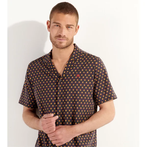 Pyjama court Jegor Black Print