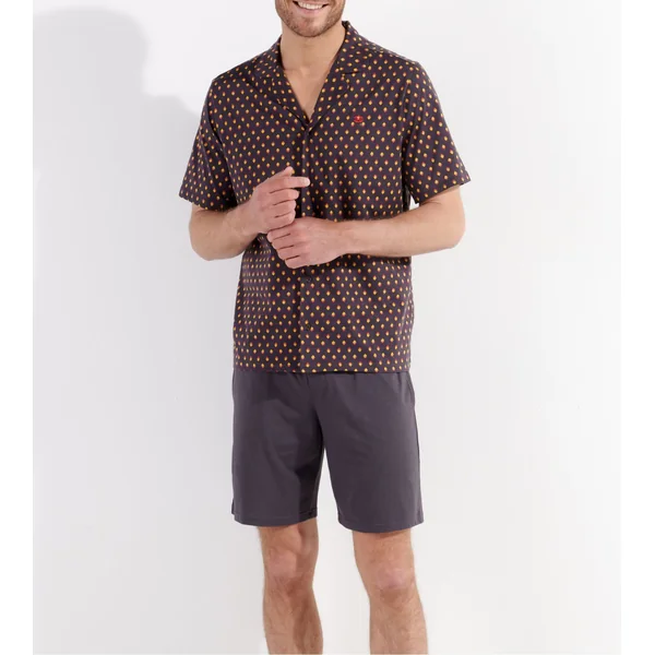Pyjama court Jegor Black Print