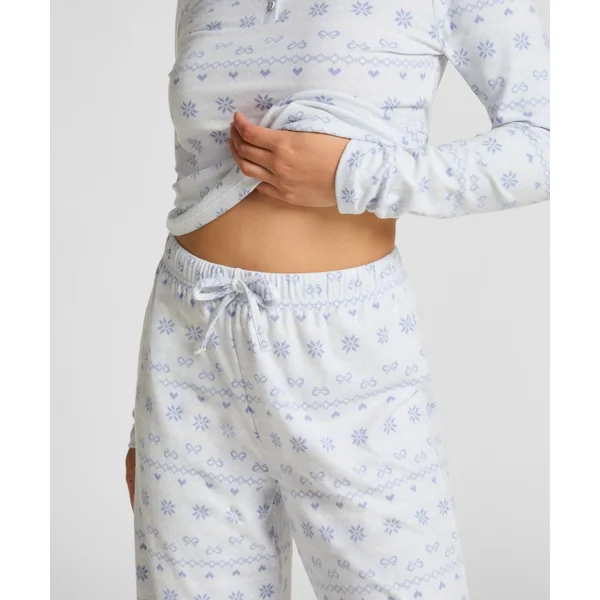 Pyjama en jersey Fairisle - Bleu