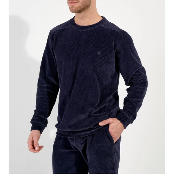 Pyjama en velours côtelé homme bleu marine Ronnie