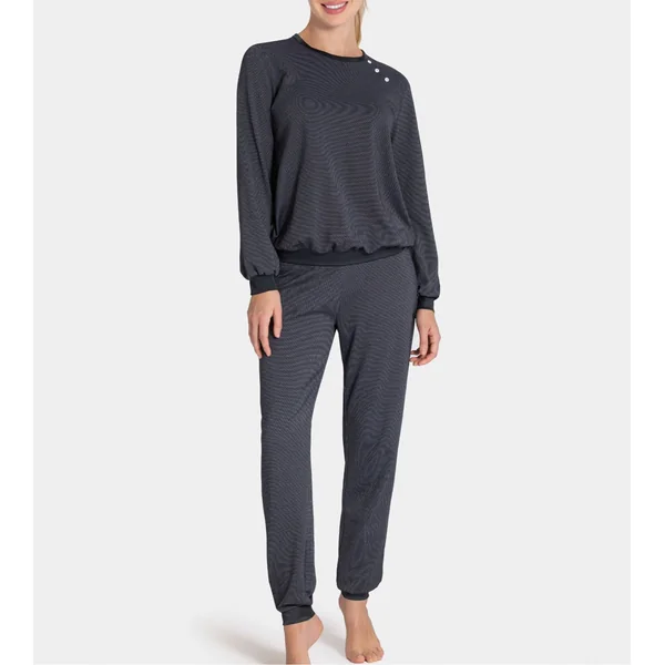 Pyjama Femme à manches longues Noir & Blanc