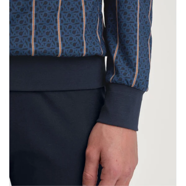 Pyjama homme bleu à rayures verticales Relax Imprint Insignia Blue