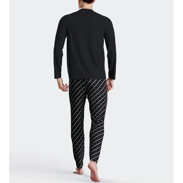 Pyjama homme en coton Bleu/Rose