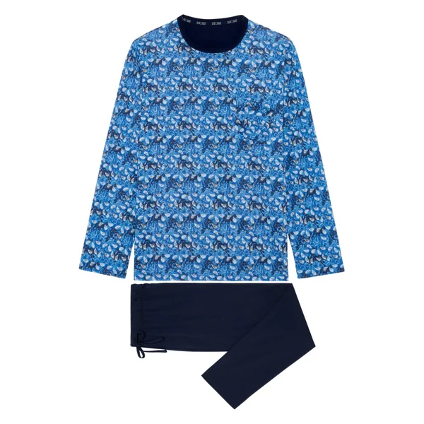 Pyjama long Vibe imprimé Bleu