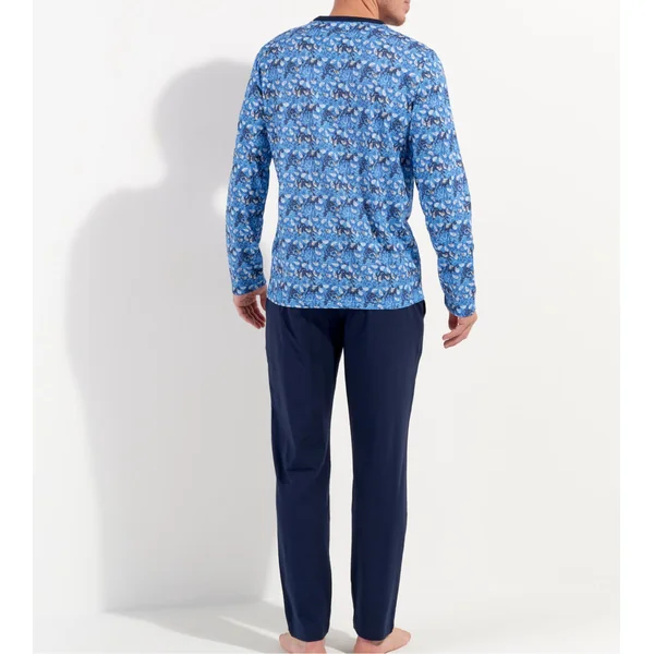 Pyjama long Vibe imprimé Bleu