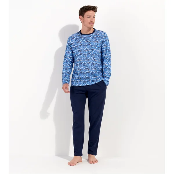 Pyjama long Vibe imprimé Bleu