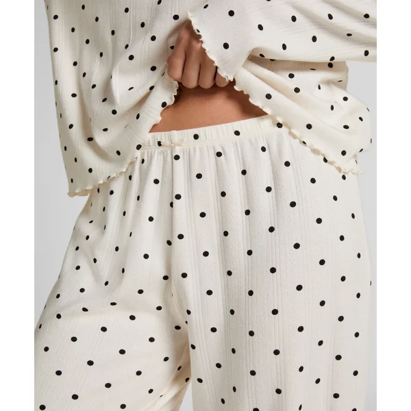 Pyjama Pant Loose Pointelle - Blanc
