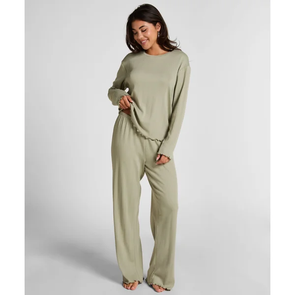 Pyjama Pant Loose Pointelle - Vert