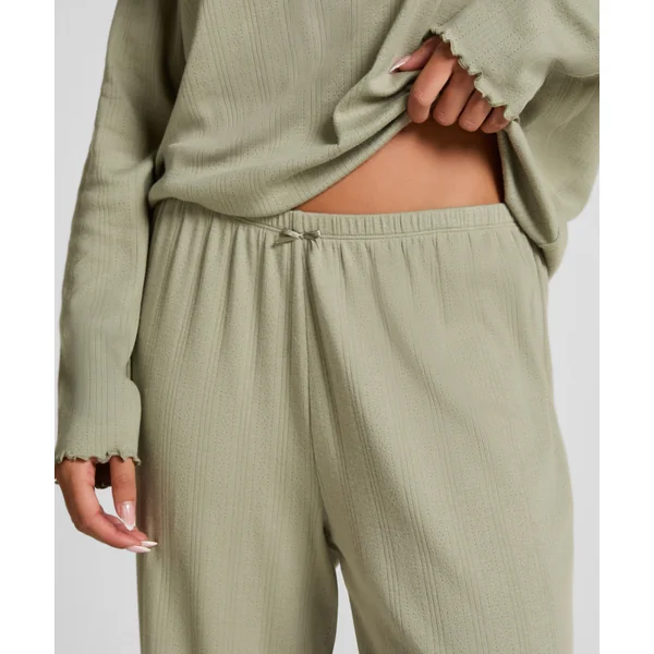 Pyjama Pant Loose Pointelle - Vert