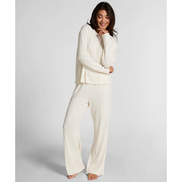 Pyjama Top Loose Pointelle - Blanc