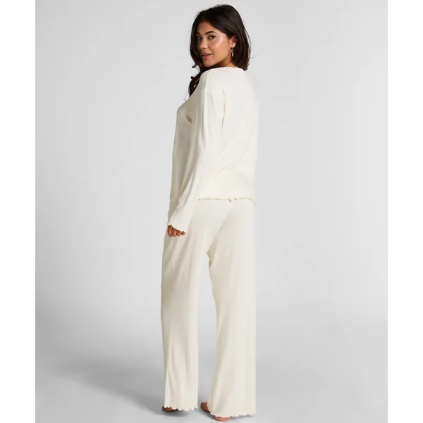 Pyjama Top Loose Pointelle - Blanc