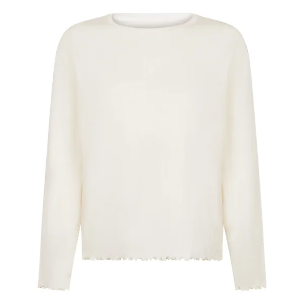 Pyjama Top Loose Pointelle - Blanc