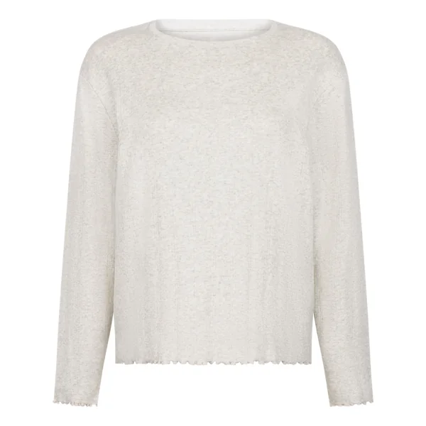 Pyjama Top Loose Pointelle - Gris