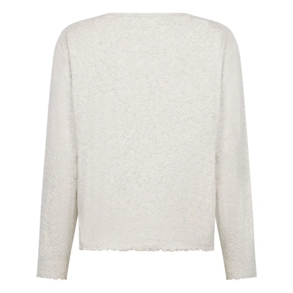 Pyjama Top Loose Pointelle - Gris