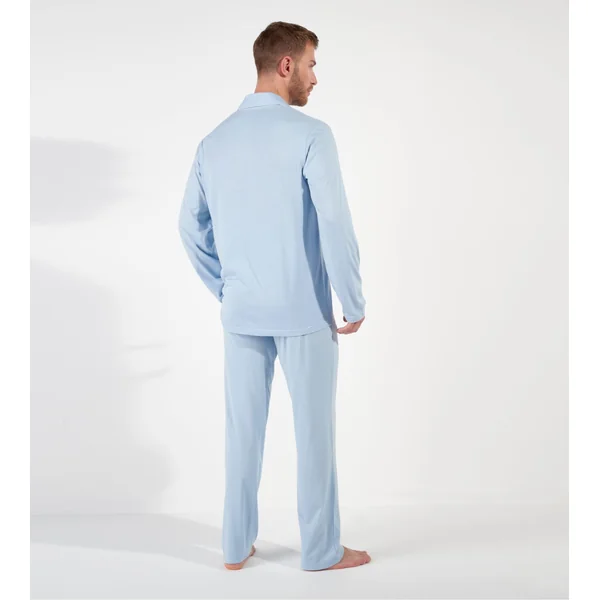 Pyjama uni chemise longue Bleu Clair homme Rafael