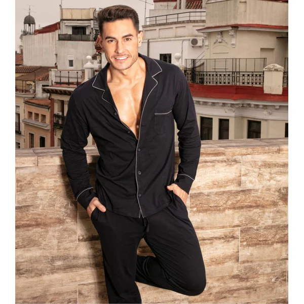 Pyjama élégant avec chemise ALBERT Marine