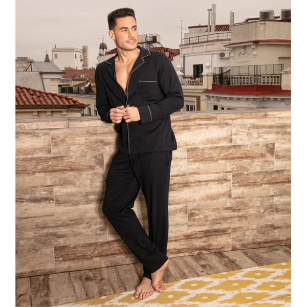 Pyjama élégant avec chemise ALBERT Marine