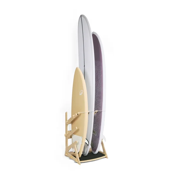 Rack surf autoporté pour 3 planches stockage vertical ou horizontal
