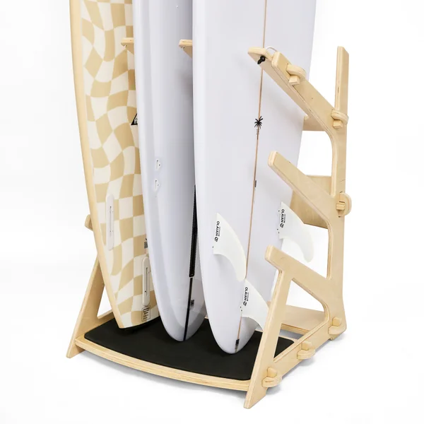 Rack surf autoporté pour 3 planches stockage vertical ou horizontal