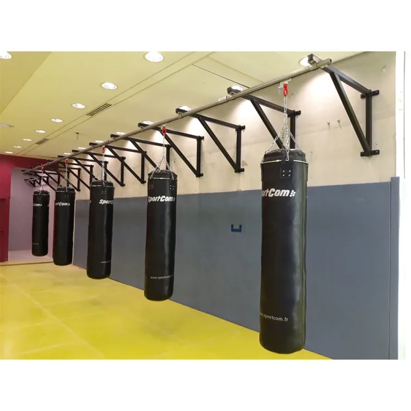 Rail de convoyage mural 4 sacs boxe Sportcom
