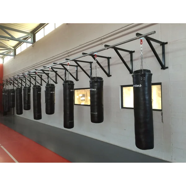 Rail de convoyage mural 4 sacs boxe Sportcom