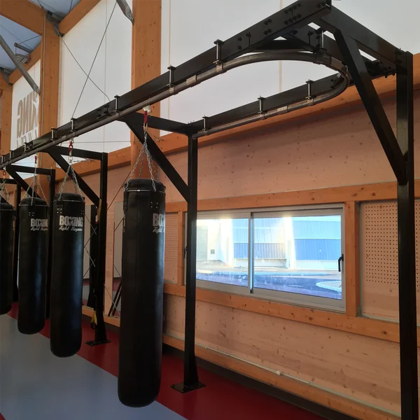 Rail de convoyage portique 4 sacs boxe Sportcom