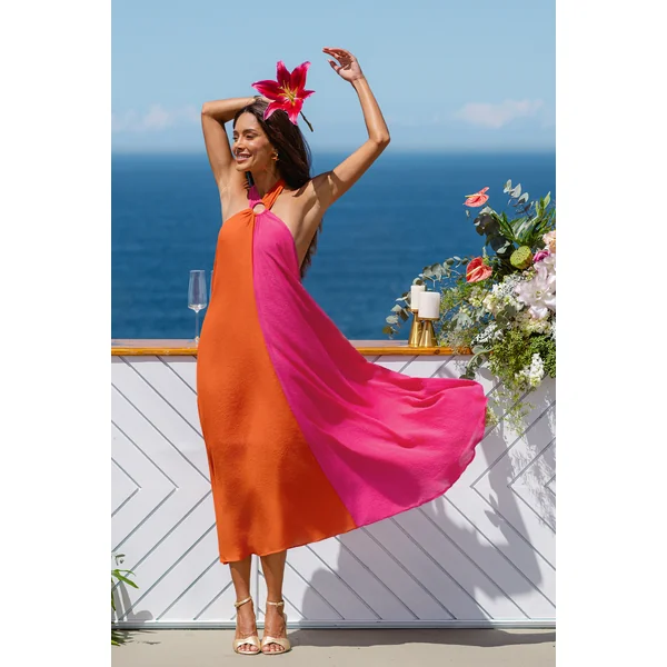 Robe bicolore col haut