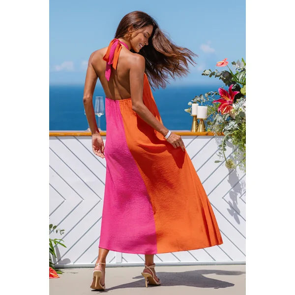 Robe bicolore col haut