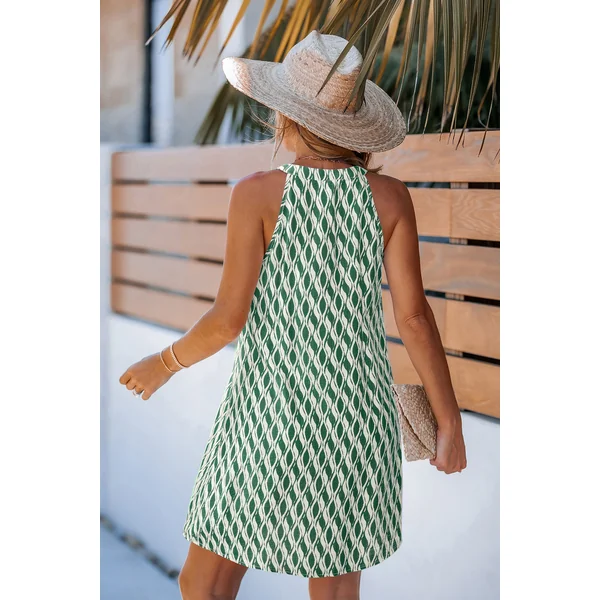 Robe courte abstraite sans manches