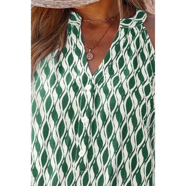 Robe courte abstraite sans manches